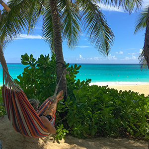 Relaxing on the beach